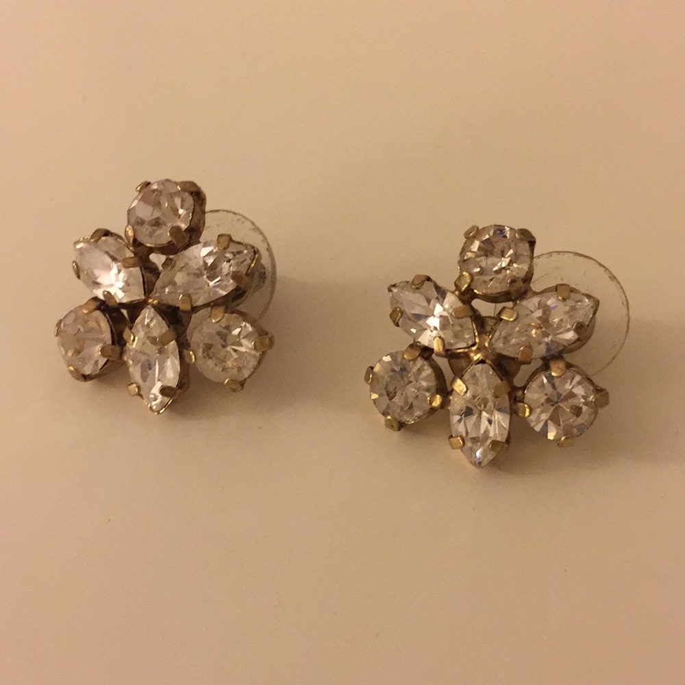 J.crew cluster crystal earrings